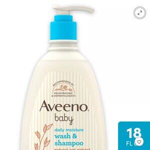 Aveeno baby daily moisture wash & shampoo, natural oat extract